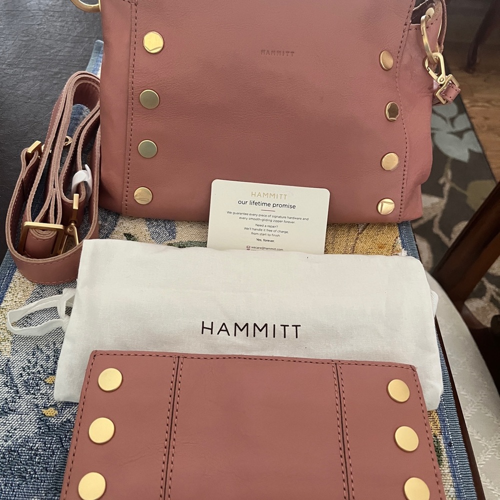 🌸🌸🌸 HAMMITT BRYANT MEDIUM HANDBAG & MATCHING WALLET PINK SANDS🌸🌸🌸SET